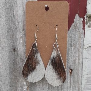 Handmade Cowhide and Sterling Silver Earri…